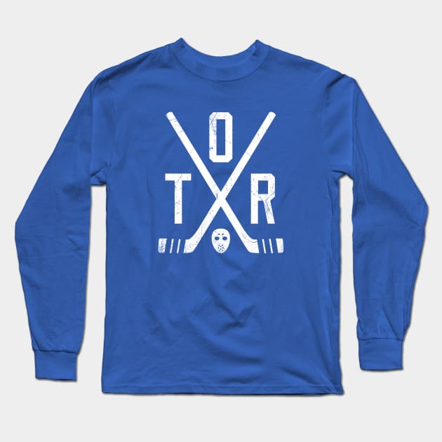 TOR Retro Sticks - Blue Long Sleeve T-Shirt by KFig21